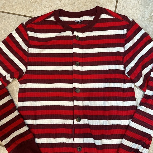 Old Navy Striped Thermal Matching One Piece Pajama Onesie S - Picture 4 of 6